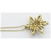 Image 6 : 0.75 ctw Diamond Snowflake Pendant With Chain - 14KT Yellow Gold
