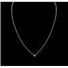Image 2 : 14KT White Gold 0.20 ctw Diamond Solitaire Necklace