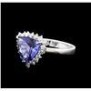 Image 1 : 14KT White Gold 3.30 ctw Tanzanite and Diamond Ring