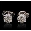 Image 1 : 14KT White Gold 1.19 ctw Diamond Stud Earrings