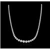 Image 2 : 18KT White Gold 11.66 ctw Diamond Necklace