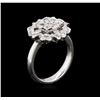 Image 3 : 14KT White Gold 0.84 ctw Diamond Ring