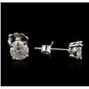 Image 2 : 14KT White Gold 1.29 ctw Diamond Stud Earrings
