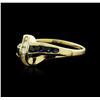 Image 1 : 14KT Yellow Gold 0.16 ctw Sapphire and Diamond Ring