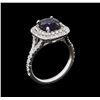 Image 3 : 14KT White Gold 2.59 ctw Sapphire and Diamond Ring