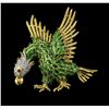 Image 1 : 0.75 ctw Diamond and Ruby Eagle Pin - 18KT Yellow Gold