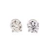 Image 1 : 1.05 ctw Diamond Stud Earrings - 14KT White Gold