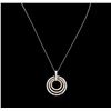 Image 1 : 2.28 ctw Diamond Pendant With Chain - 14KT Tri-Tone Gold