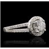 Image 1 : 14KT White Gold 1.75 ctw Diamond Ring