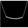 Image 1 : 14KT White Gold 0.84 ctw Diamond Necklace