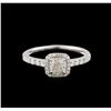 Image 2 : 14KT White Gold 0.83 ctw Diamond Ring