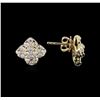 Image 2 : 14KT Yellow Gold 0.70 ctw Diamond Earrings