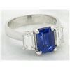 Image 5 : 2.32 ctw Sapphire and Diamond Ring - Platinum