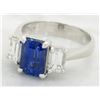 Image 6 : 2.32 ctw Sapphire and Diamond Ring - Platinum