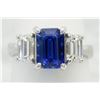 Image 7 : 2.32 ctw Sapphire and Diamond Ring - Platinum
