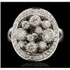 Image 2 : 14KT White Gold 0.81 ctw Diamond Ring