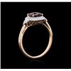Image 3 : 14KT Rose Gold 0.90 ctw Tourmaline and Diamond Ring