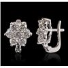 Image 2 : 14KT White Gold 3.04 ctw Diamond Earrings