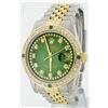 Image 1 : Rolex Two Tone String Diamond and Emerald DateJust Men's Watch