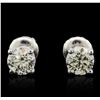 Image 1 : 14KT White Gold 1.00 ctw Diamond Solitaire Earrings