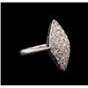 Image 1 : 0.74 ctw Diamond Ring - 18KT White Gold