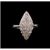 Image 2 : 0.74 ctw Diamond Ring - 18KT White Gold
