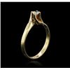 Image 3 : 14KT Yellow Gold 0.25 ctw Diamond Solitaire Ring