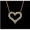 Image 1 : 14KT Rose Gold 1.29 ctw Diamond Necklace