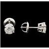 Image 2 : 1.29 ctw Diamond Stud Earrings - 14KT White Gold