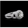 Image 1 : 18KT White Gold 2.42 ctw Diamond Ring