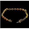 Image 3 : 9.60 ctw Multi Color Sapphire Bracelet - 14KT Yellow Gold