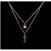 Image 1 : 0.06 ctw Diamond Necklace - 14KT Rose Gold