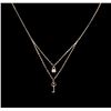 Image 2 : 0.06 ctw Diamond Necklace - 14KT Rose Gold