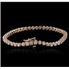 Image 2 : 14KT Rose Gold 1.78 ctw Diamond Tennis Bracelet