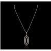 Image 2 : 14KT White Gold 1.79 ctw Diamond Pendant With Chain