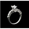 Image 2 : EGL USA Cert 1.39 ctw Diamond Ring - 18KT White Gold