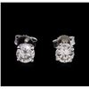 Image 1 : 0.82 ctw Diamond Solitaire Earrings - 14KT White Gold