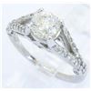 Image 2 : EGL Cert 1.57 ctw Diamond Ring - 14KT White Gold