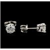 Image 2 : 1.20 ctw Diamond Stud Earrings - 14KT White Gold