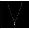 Image 2 : 14KT Yellow Gold 0.25 ctw Diamond Pendant With Chain