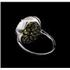 Image 3 : 4.06 ctw Yellow Sapphire and Diamond Ring - 18KT White Gold