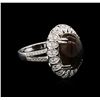 Image 1 : 4.07 ctw Opal and Diamond Ring - 18KT White Gold