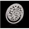 Image 2 : 14KT White Gold 1.30 ctw Diamond Ring