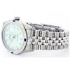 Image 9 : Rolex Stainless Steel Diamond and Sapphire DateJust Men's Watch