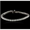 Image 1 : 14KT White Gold 4.96 ctw Diamond Tennis Bracelet