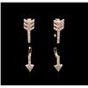 Image 1 : 0.30 ctw Diamond Earrings - 14KT Rose Gold