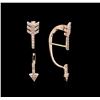 Image 2 : 0.30 ctw Diamond Earrings - 14KT Rose Gold