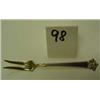 Image 1 : Sterling Gold Pl Enameled Relish Fork