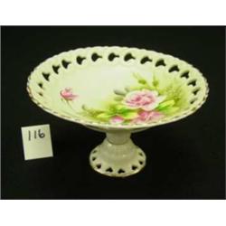 LEFTON Green Heritage Pedestal Compote