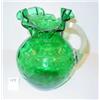 Image 1 : FENTON Inverted Thumbprint Pitcher Grn